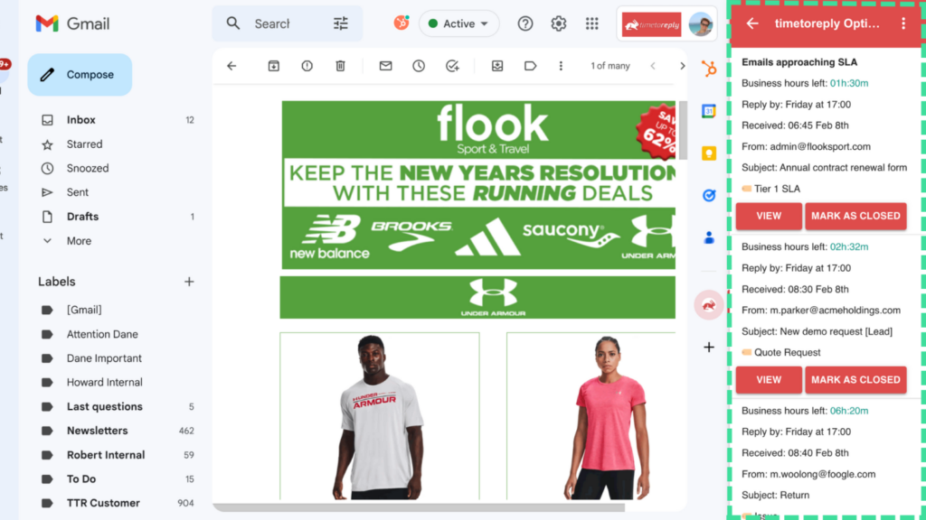timetoreply Optimiser for Gmail